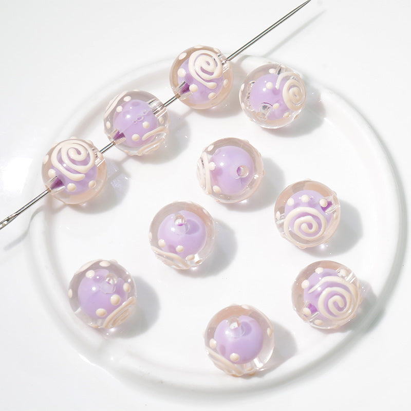 Wholesale Hand Painted Drip Oil Ornament Accessories Beads